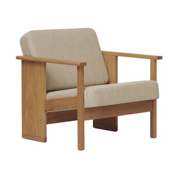 Form & Refine - Block Lounge Sessel Eiche weiß geölt