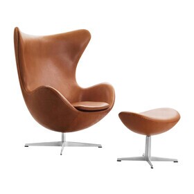 Fritz Hansen Egg Chair Loungechair Leather Ambientedirect