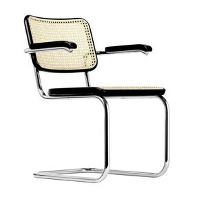 Thonet - Fauteuil cantilever S 64 V avec clayonnage en roseaux
