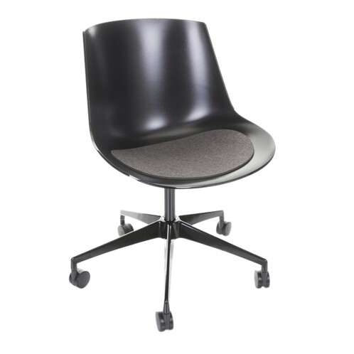 Hey-Sign - Hey-Sign Sitzauflage Flow Chair antirutsch - anthrazit/Filz/43.7 x 36 cm